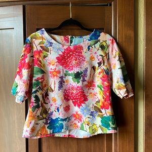 CeCe Floral Blouse Size Large Cynthia Steffe Blouse, Floral Blouse, Pink Floral